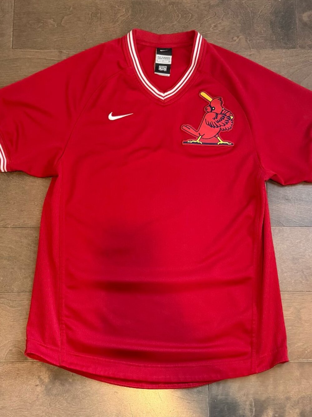 St Louis Cardinals Red Vintage Slugger Bird Nike Retro Short Sleeve Jersey Shirt